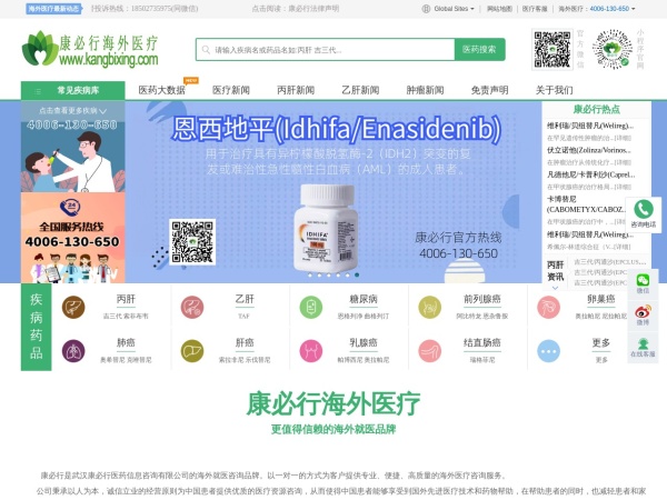 海外医疗推荐品牌_丙肝|乙肝|肿瘤|靶向药物|吉三代_TAF-【康必行海外医疗】